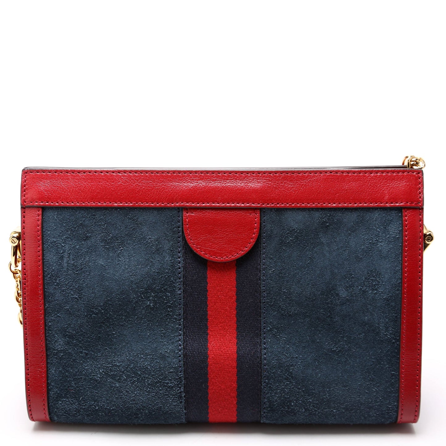 Gucci  Ophidia Suede Shoulder Small Navy/Red