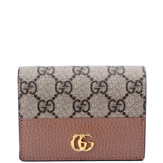 Gucci  GG Supreme Marmont Card Case Beige