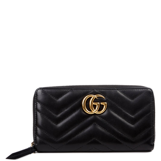 Gucci  GG Marmont Zip Around Wallet Black