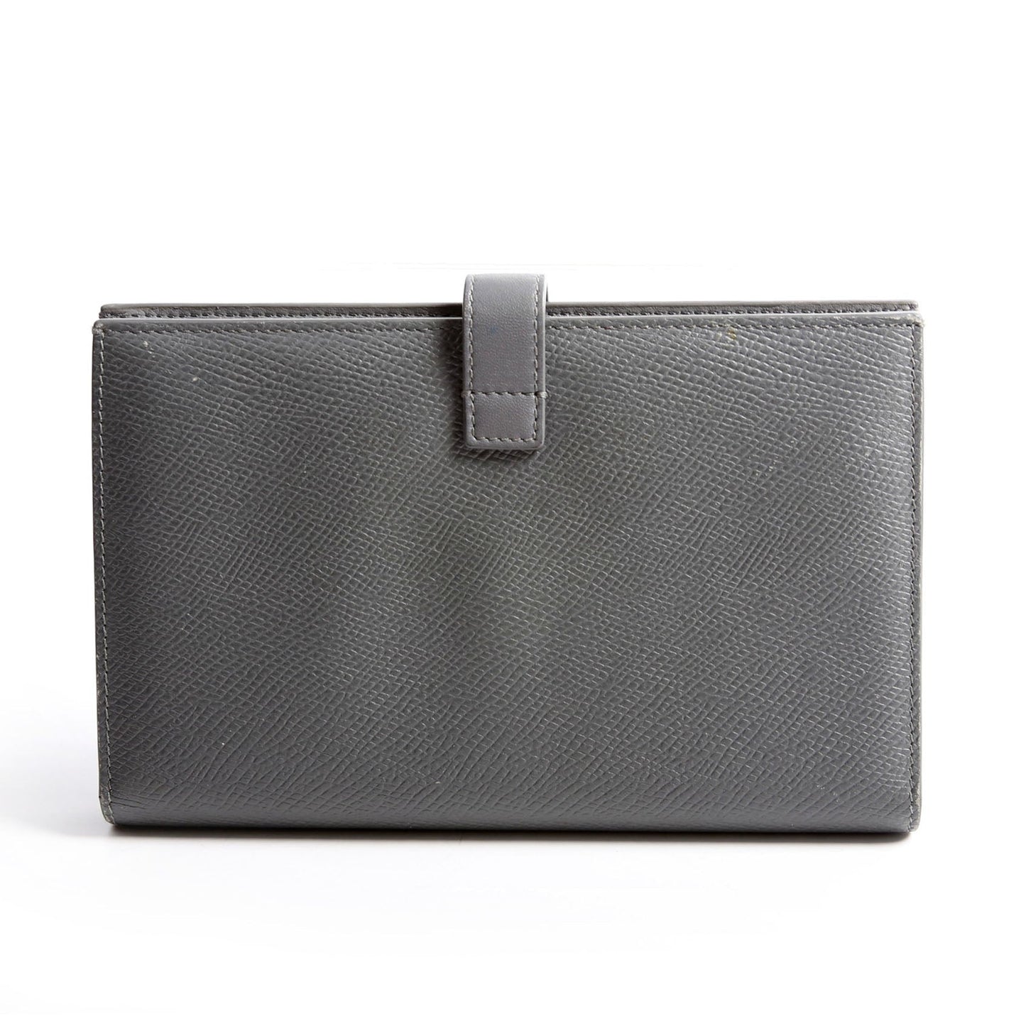 Strap Wallet Grain Calfskin Large Gray