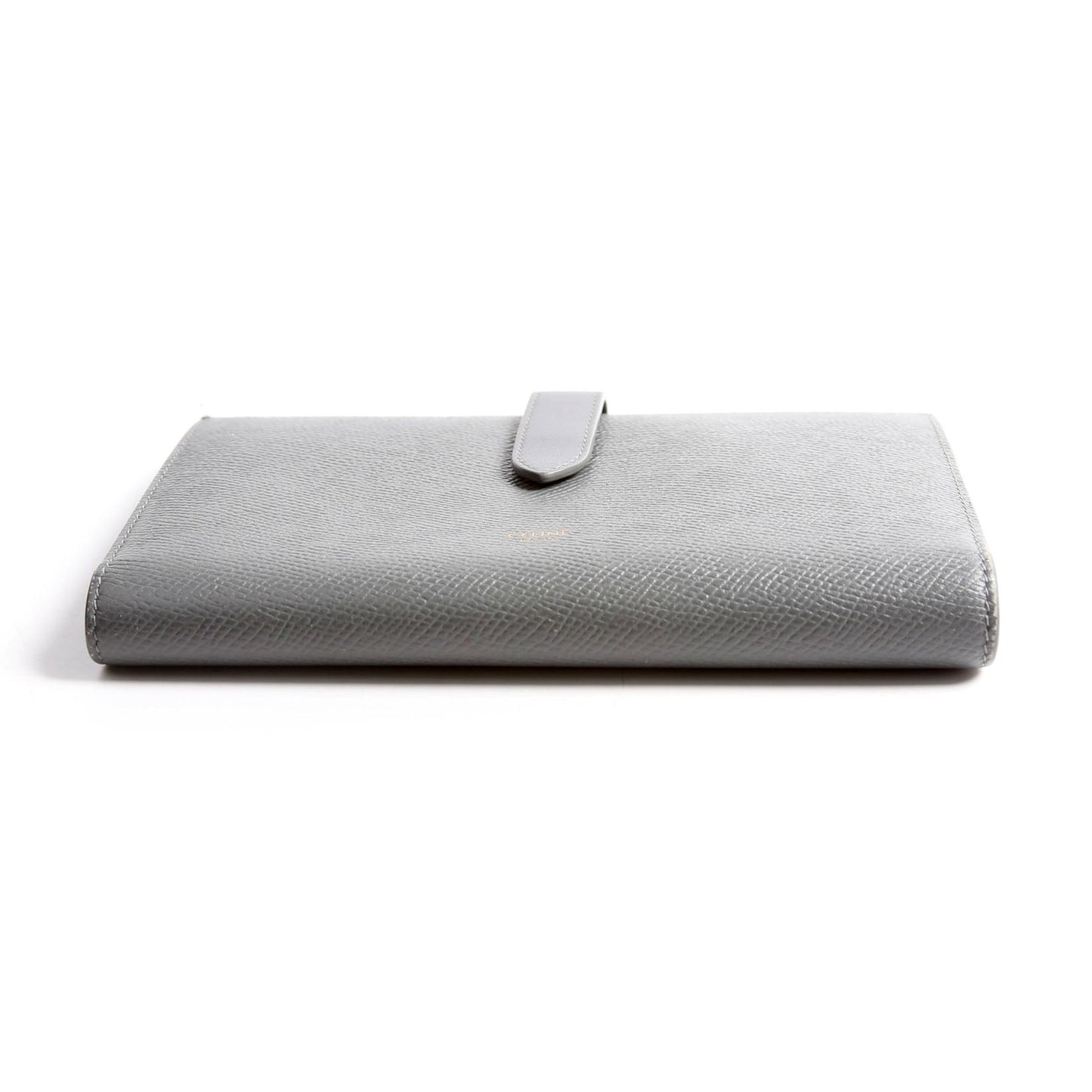 Strap Wallet Grain Calfskin Large Gray