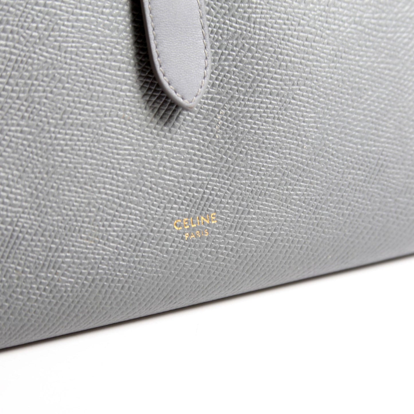 Strap Wallet Grain Calfskin Large Gray