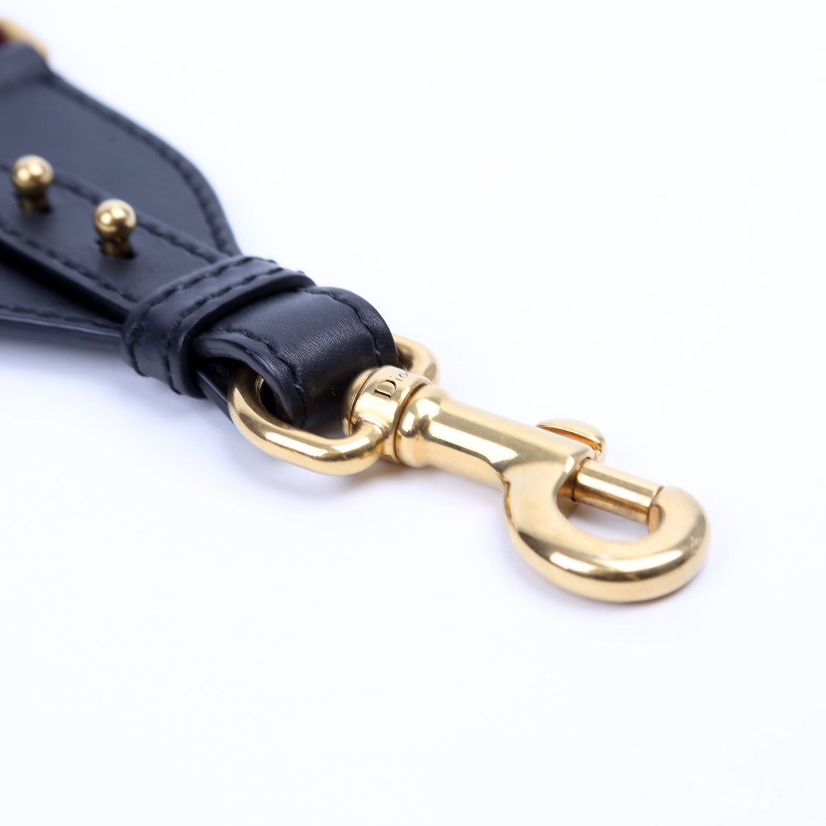 Logo Wide Non-Adjustable Strap Burgundy