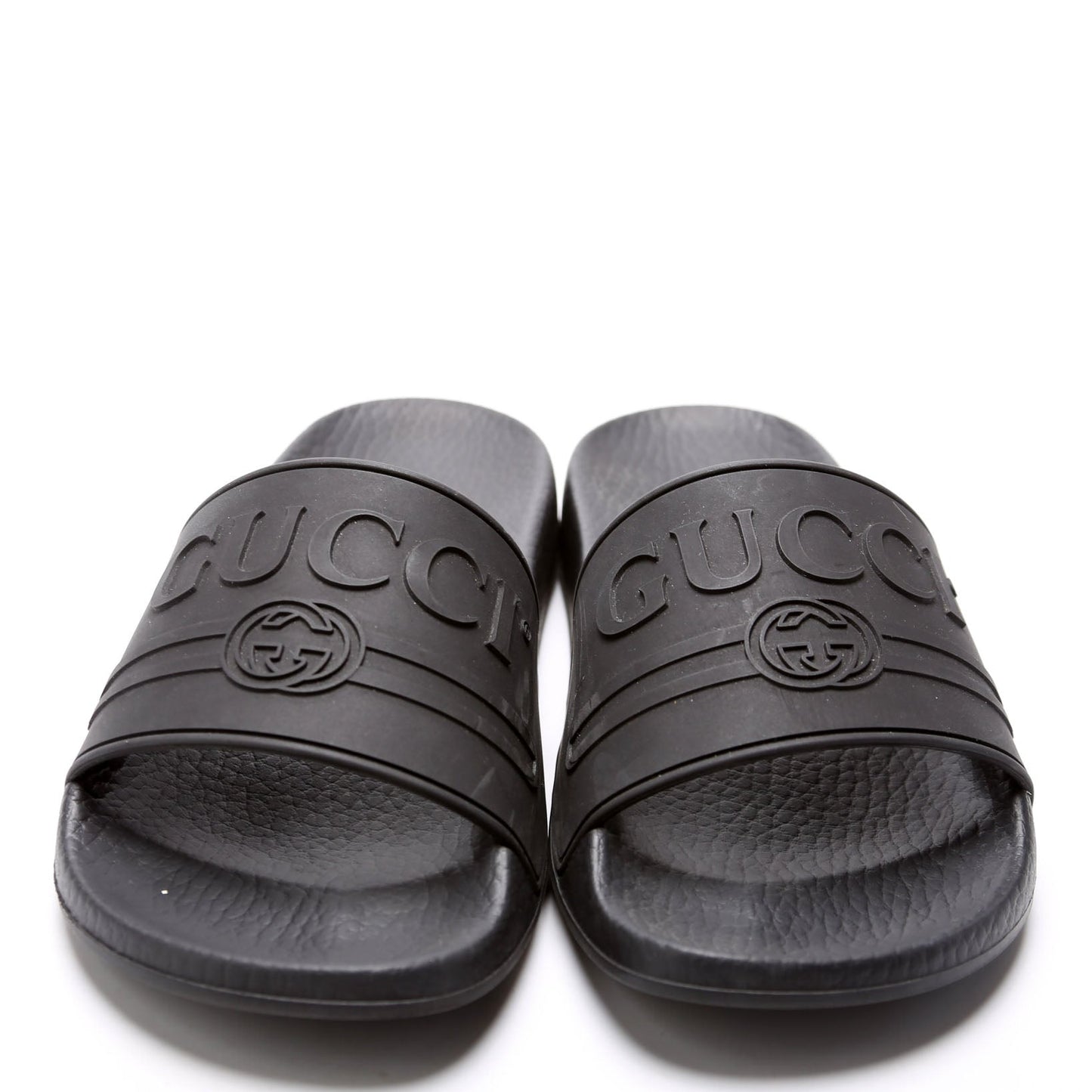 Gucci Logo Rubber Slides Size  Black