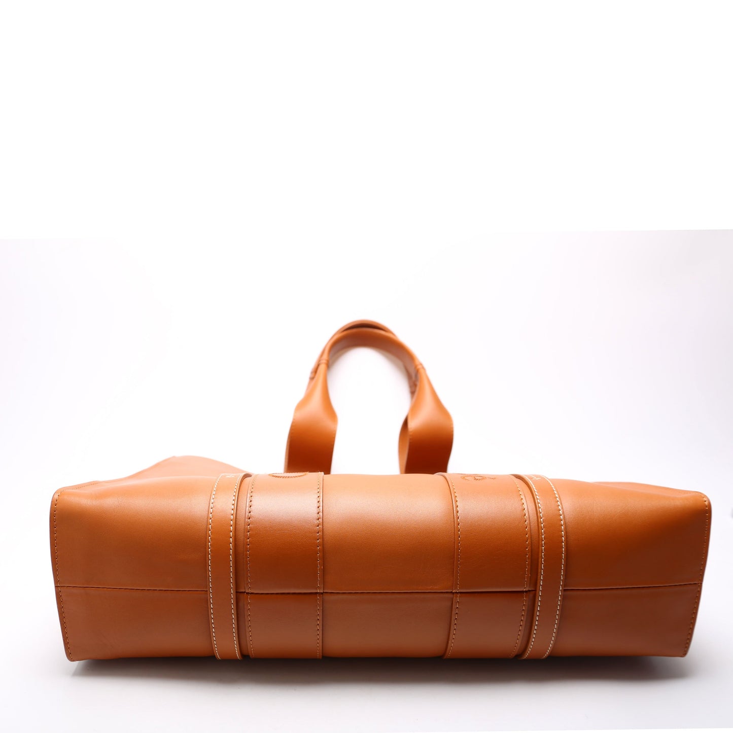 Woody Leather Tote Large Brown