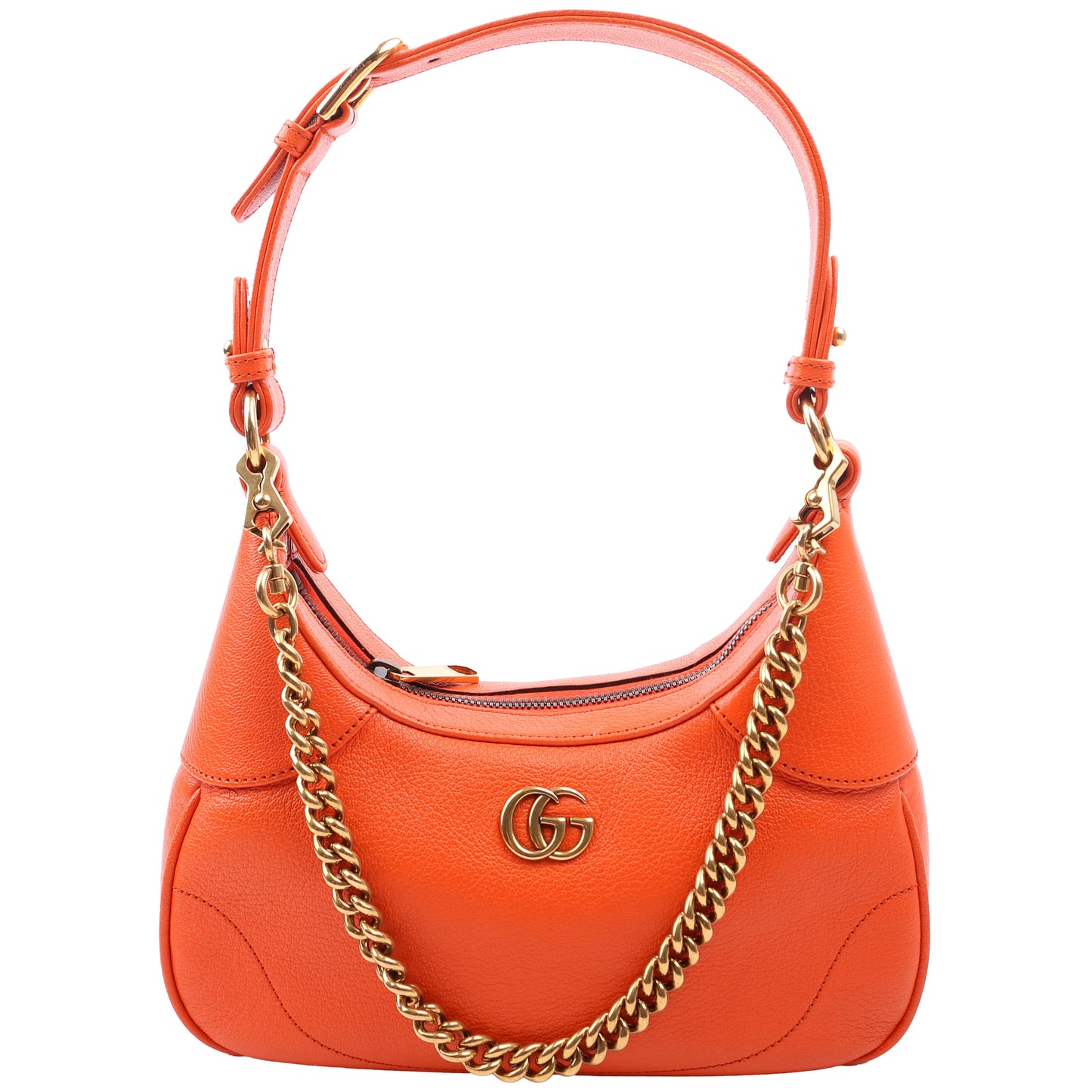 Gucci  Aphrodite Leather Small Shoulder Bag Orange