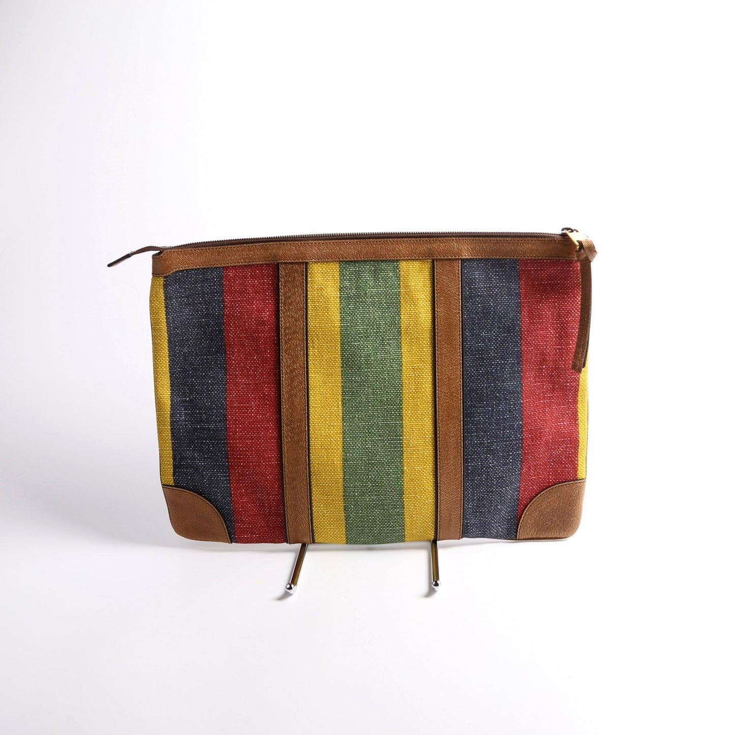 Gucci  Baiadera Striped Canvas Large Pouch