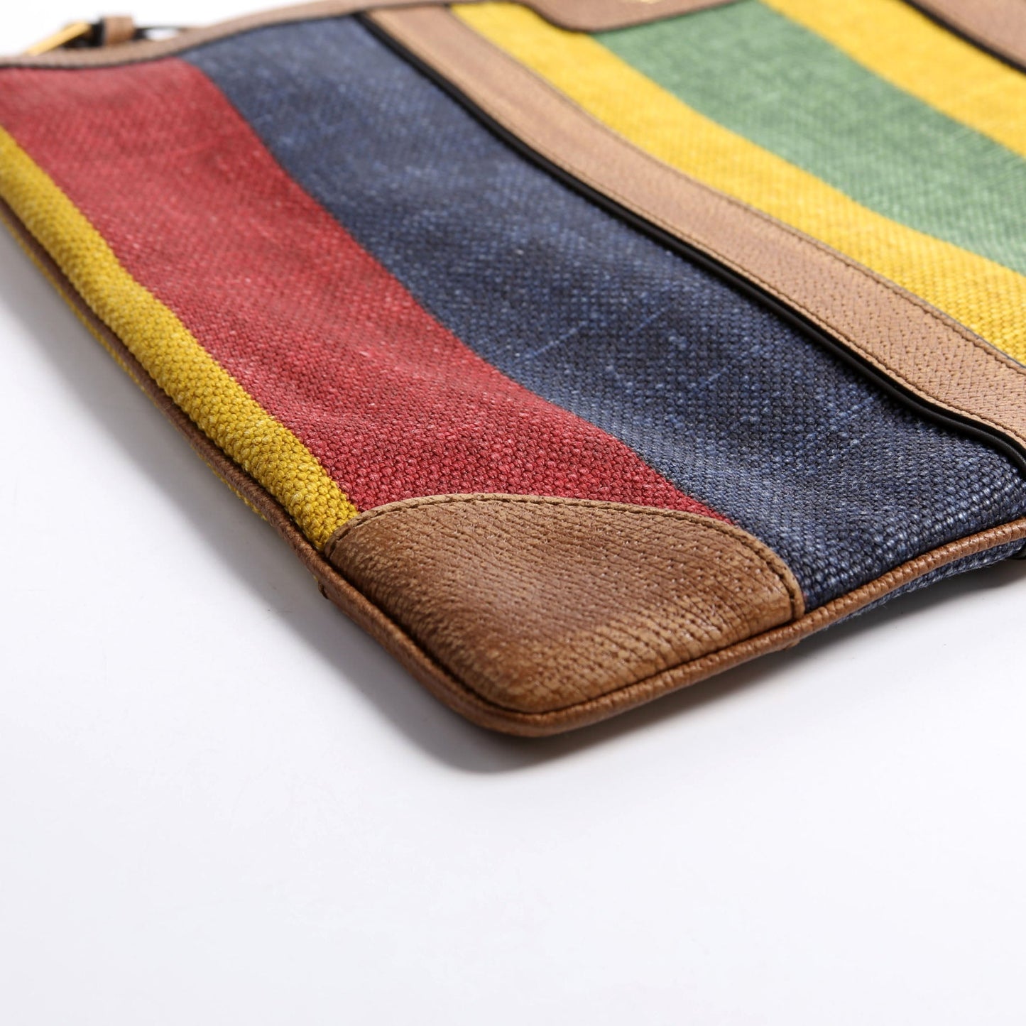 Gucci  Baiadera Striped Canvas Large Pouch