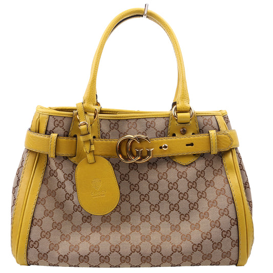 Gucci  GG canvas Running Tote Medium Yellow