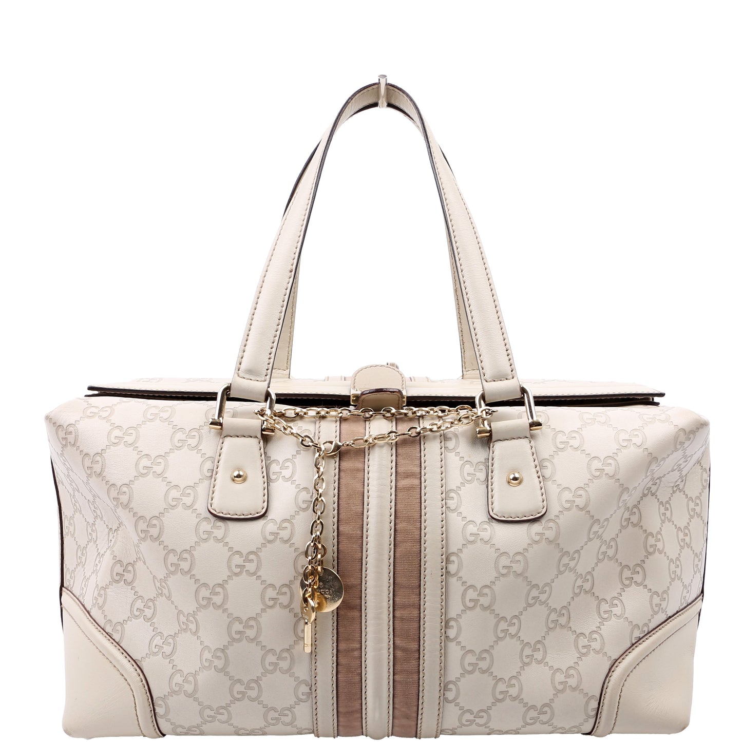 Gucci GG Treasure Boston Bag White