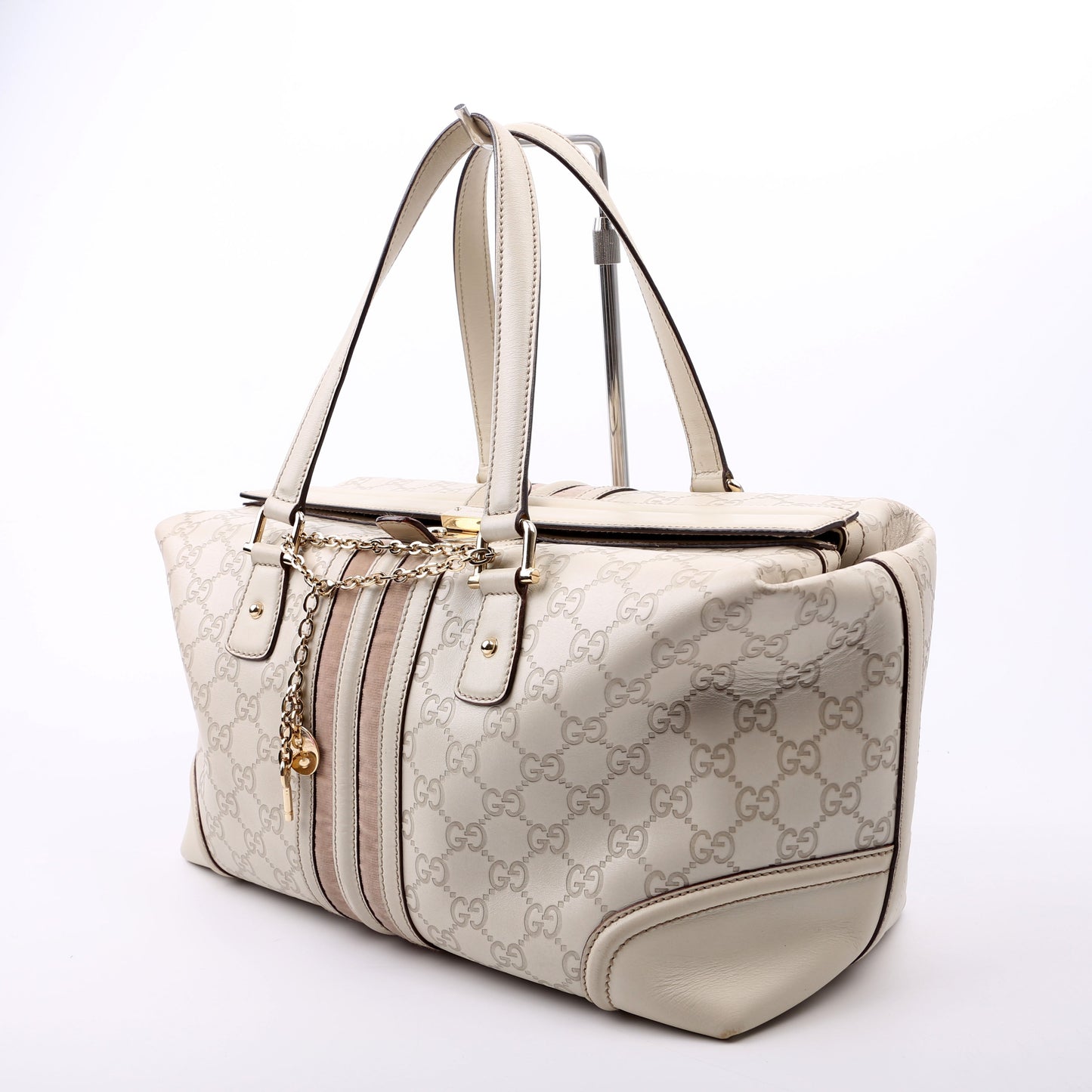 Gucci GG Treasure Boston Bag White