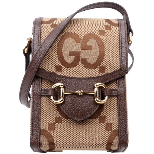 Gucci  Horsebit  Jumbo GG Canvas Mini Bag