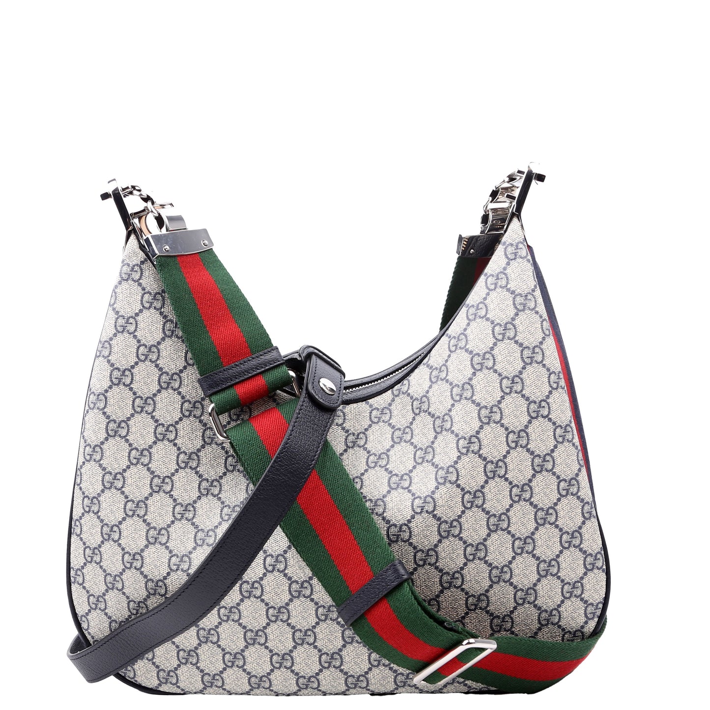Gucci Attache GG Supreme Shoulder Bag Medium Blue