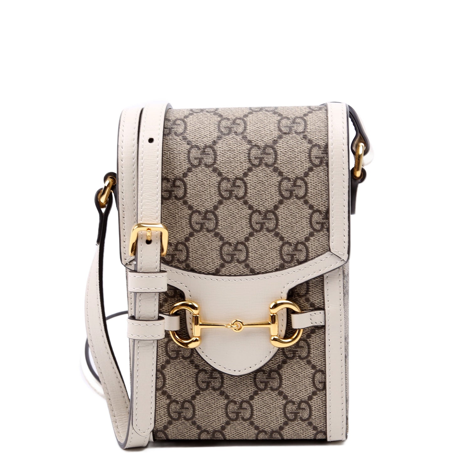 Gucci  Horsebit  GG Supreme Mini Bag White