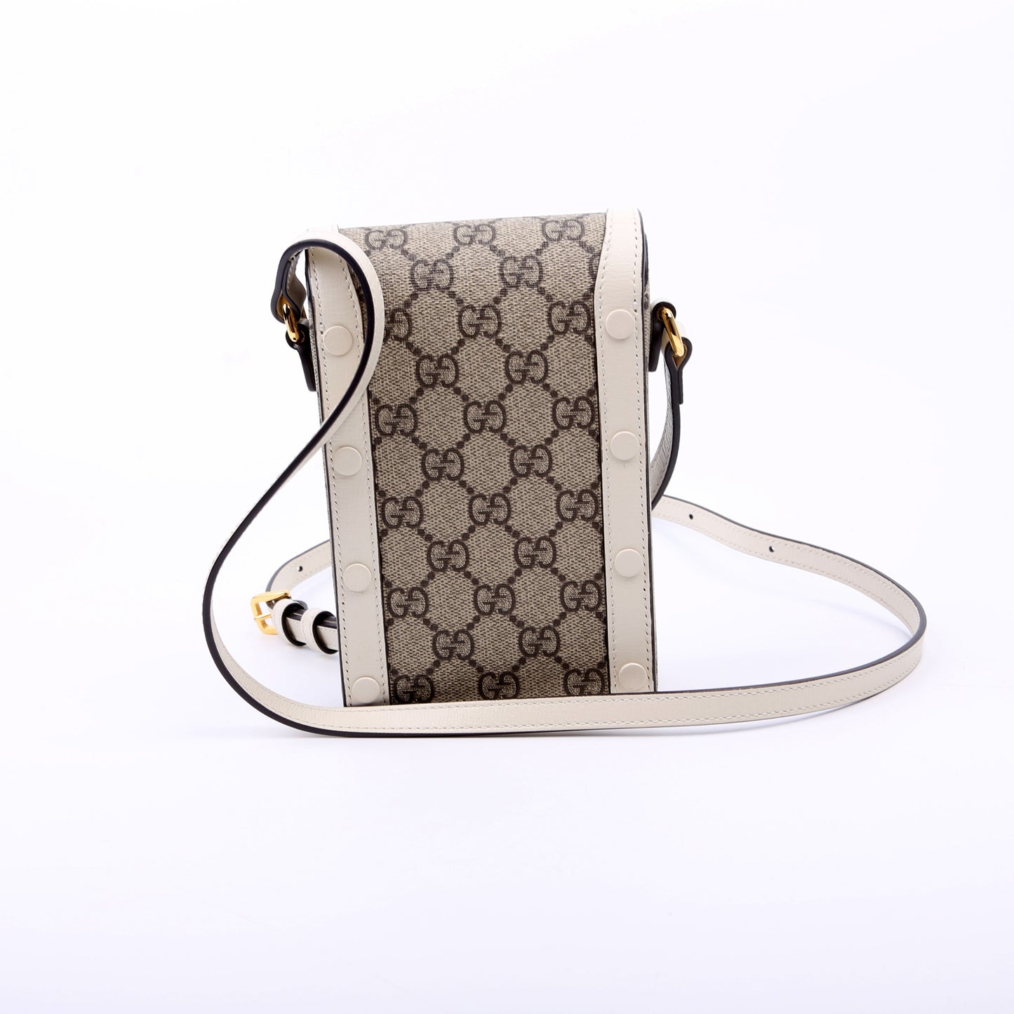 Gucci  Horsebit  GG Supreme Mini Bag White