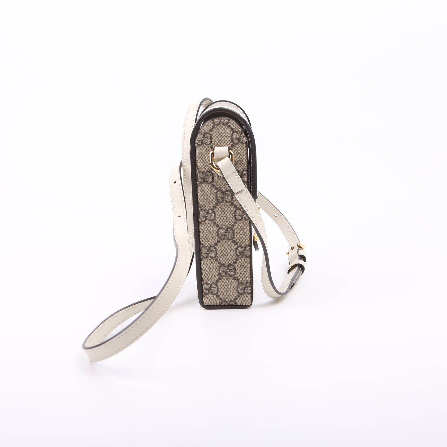Gucci  Horsebit  GG Supreme Mini Bag White