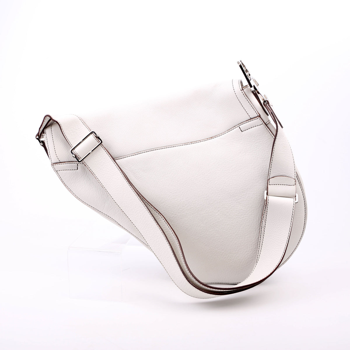 Baudrier Saddle Bag Leather White