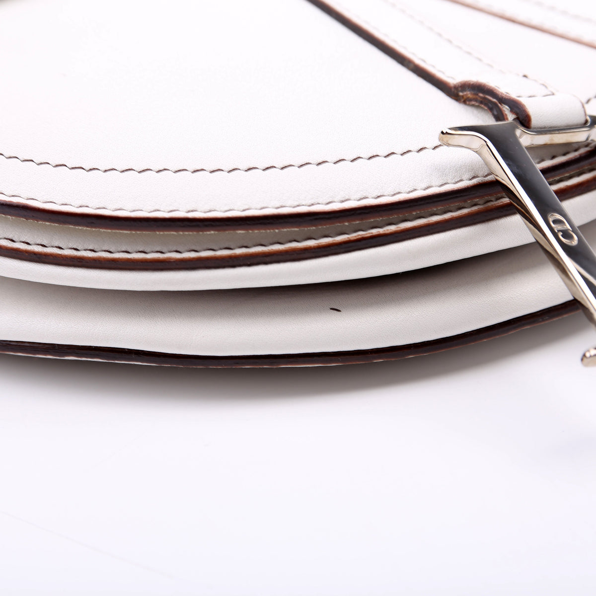 Baudrier Saddle Bag Leather White
