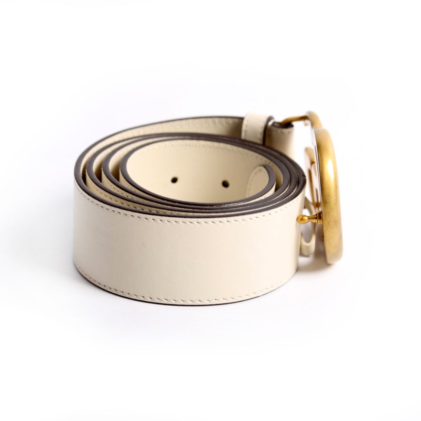 Gucci  Marmont GG Leather Belt Size / White