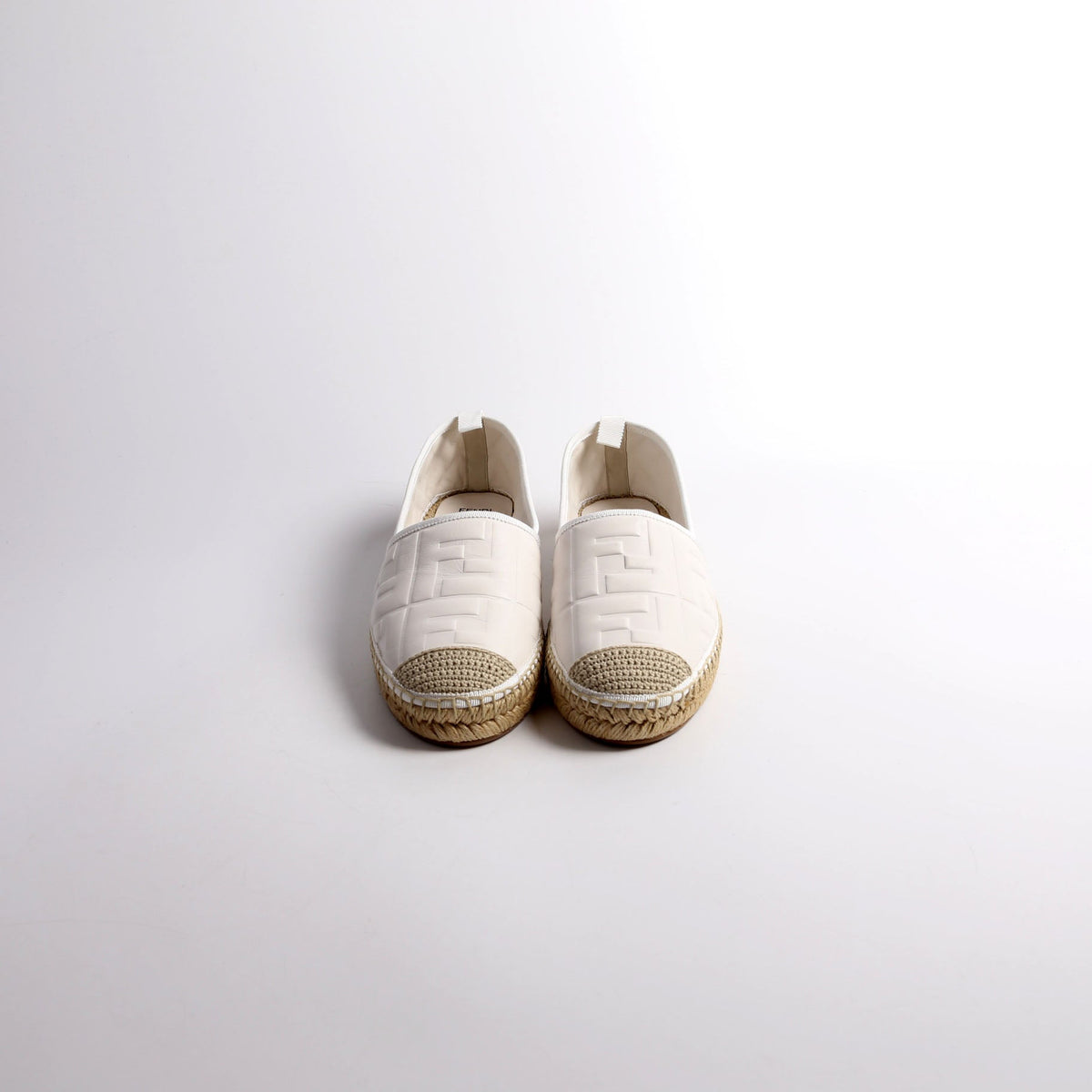 FF Embossed Nappa Espadrilles Size 40