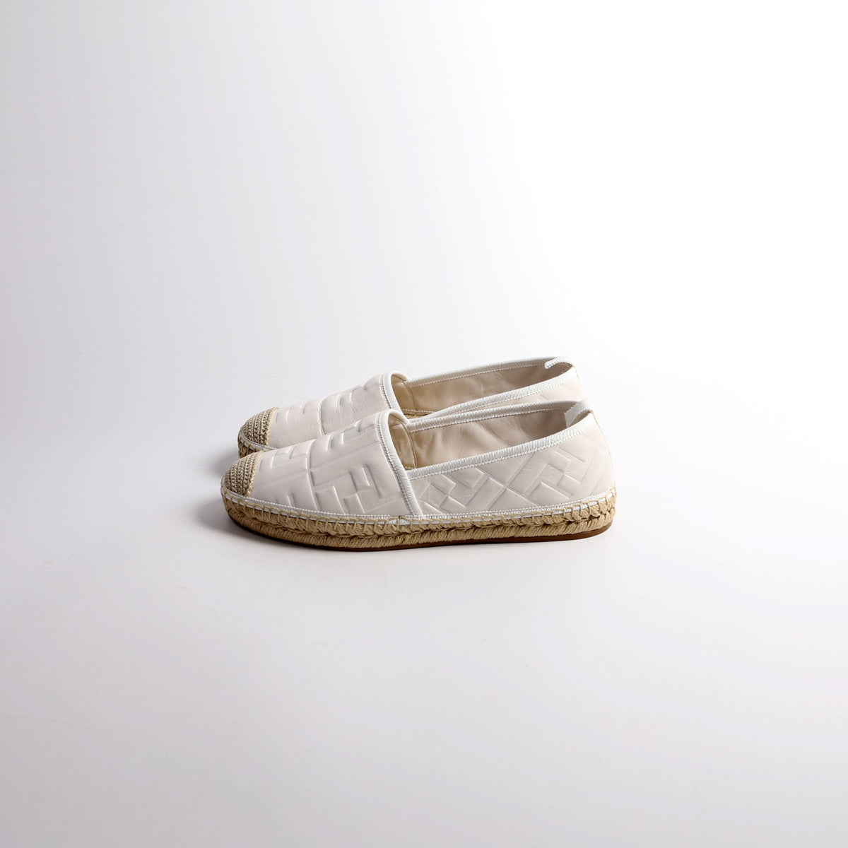 FF Embossed Nappa Espadrilles Size 40