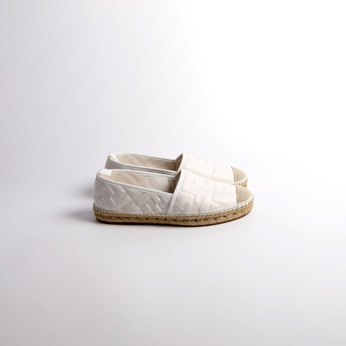 FF Embossed Nappa Espadrilles Size 40