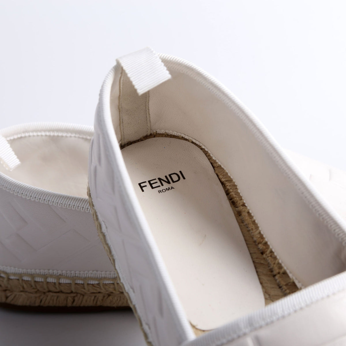 FF Embossed Nappa Espadrilles Size 40