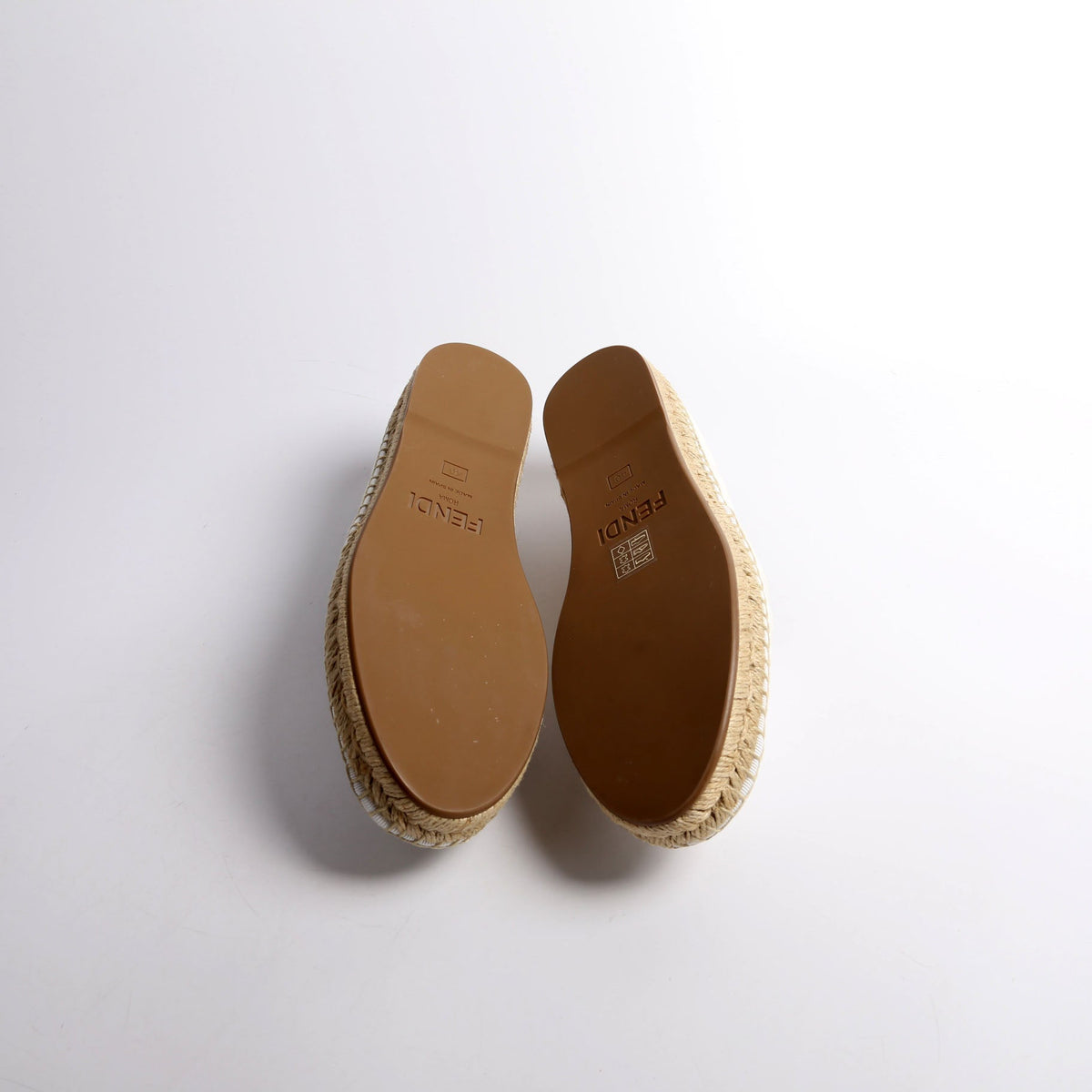 FF Embossed Nappa Espadrilles Size 40