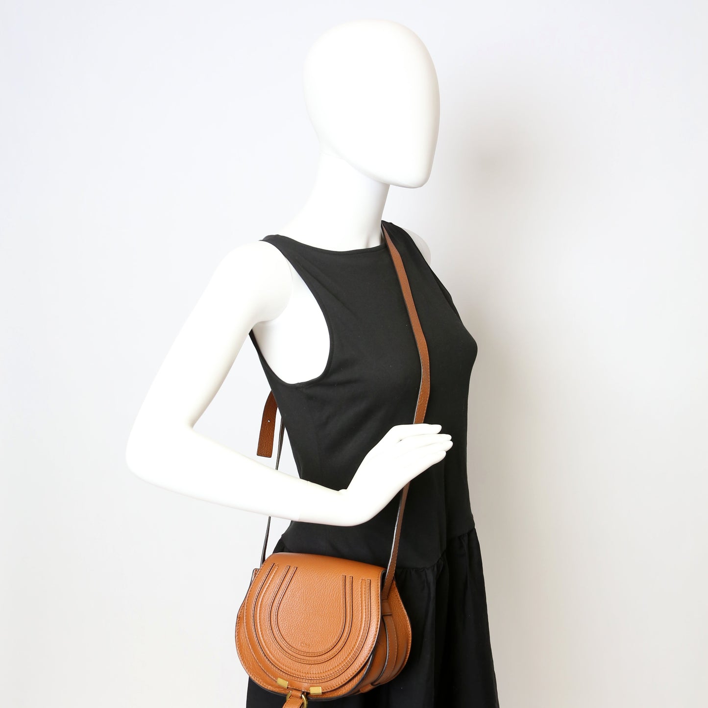 Marcie Saddle Bag Crossbody Medium Brown