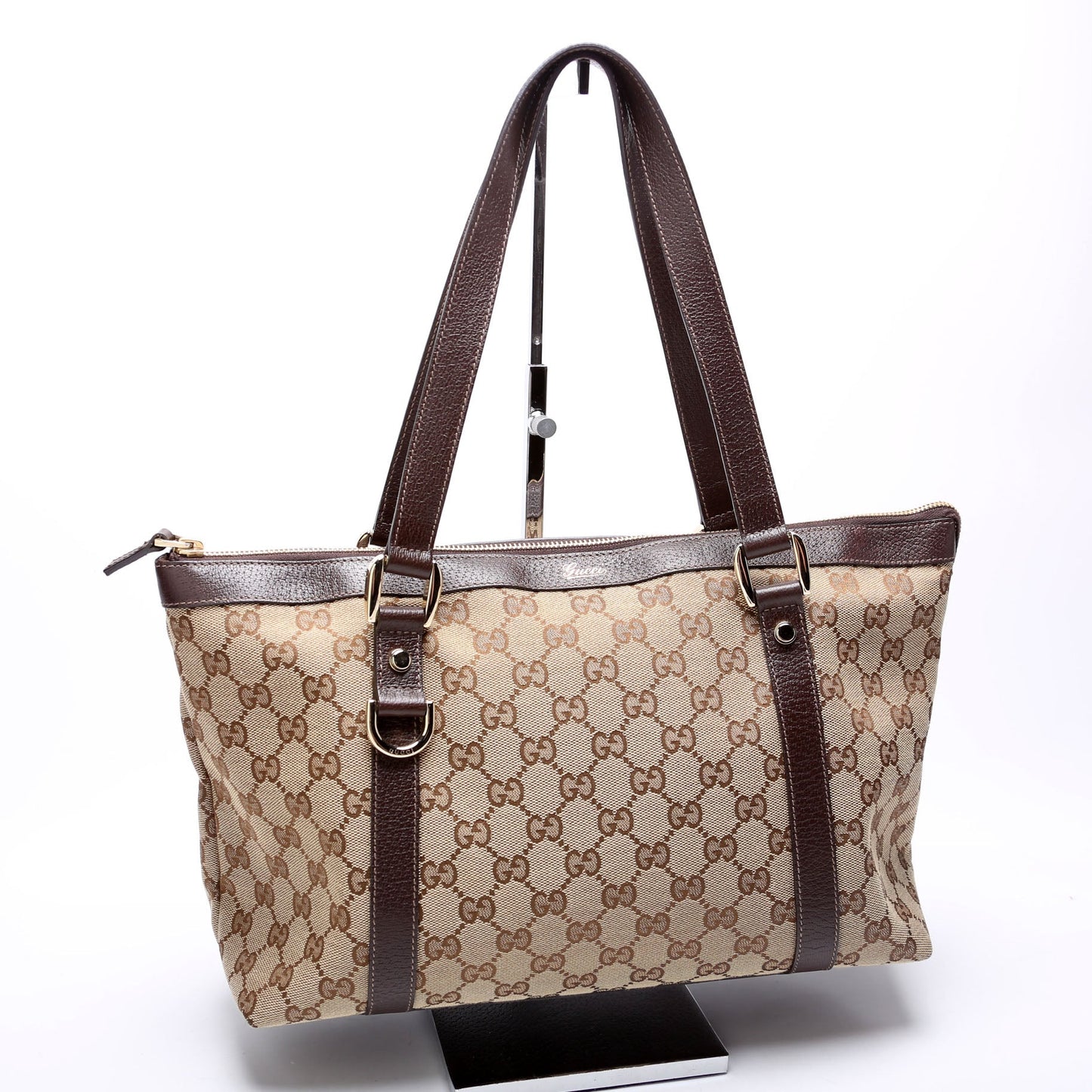 Gucci  GG Canvas Abbey Tote Beige/Brown