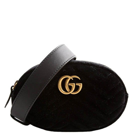 Gucci  Marmont Velvet Belt Bag Black
