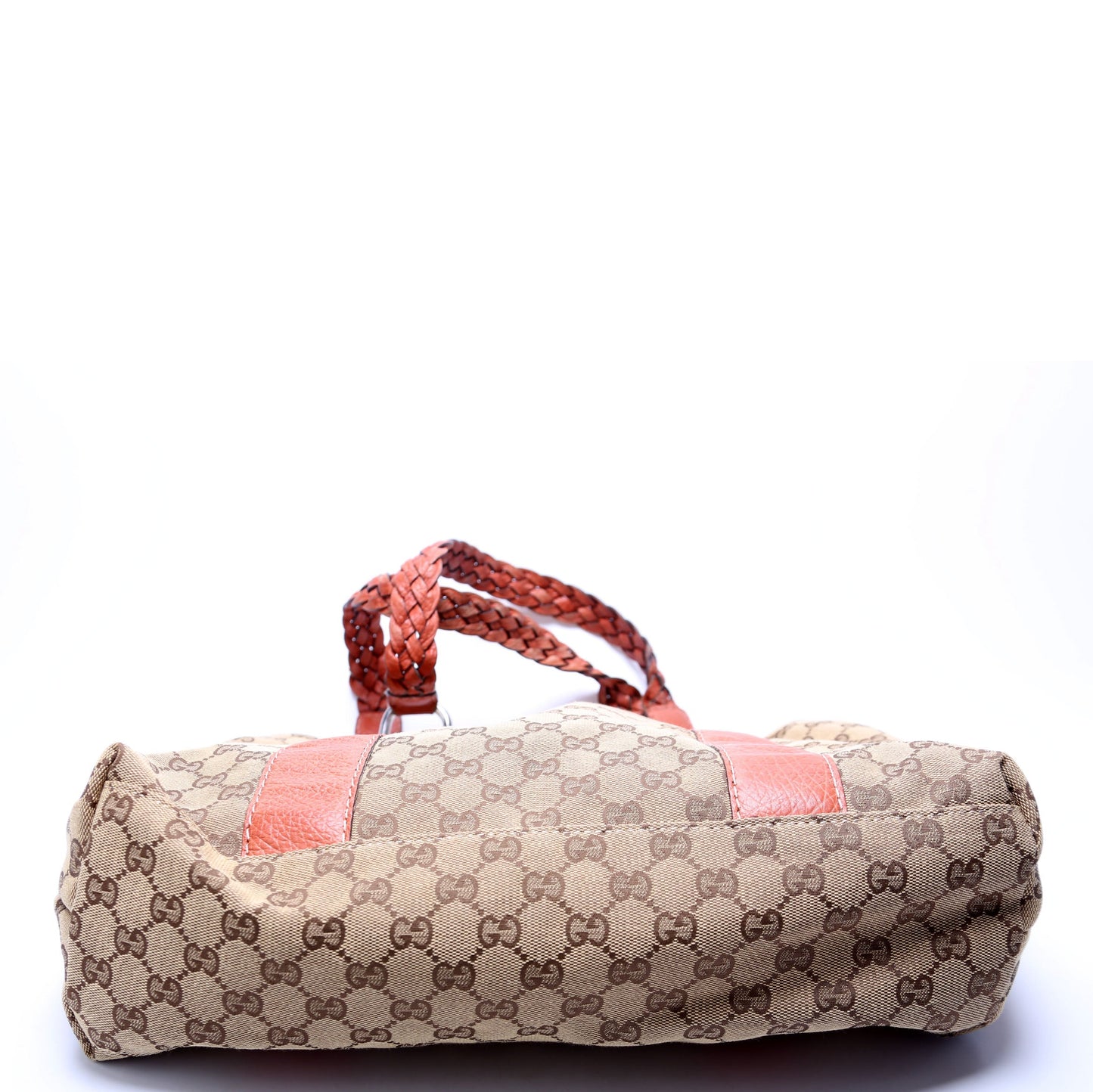 Gucci  GG Canvas Bamboo Tote
