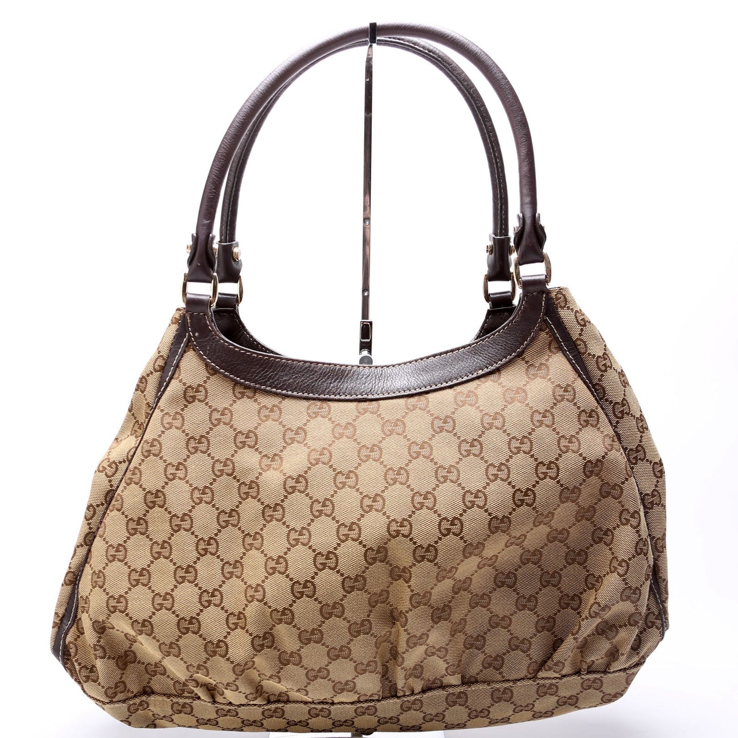 Gucci GG Canvas Abbey D Ring Large Hobo Tan