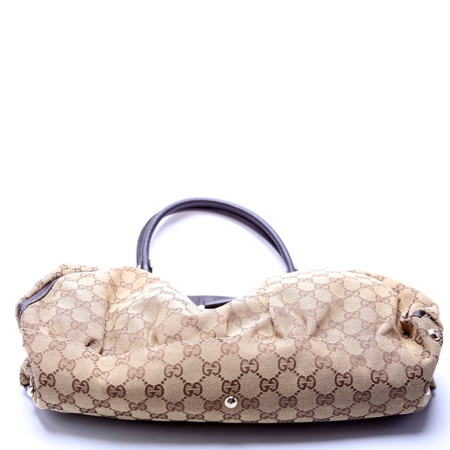 Gucci GG Canvas Abbey D Ring Large Hobo Tan