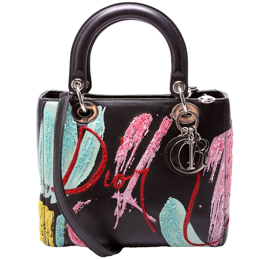 Lady Dior Medium Calfskin Sequin Art