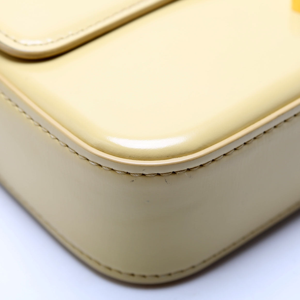 Triomphe Shoulder Bag Calfskin Yellow