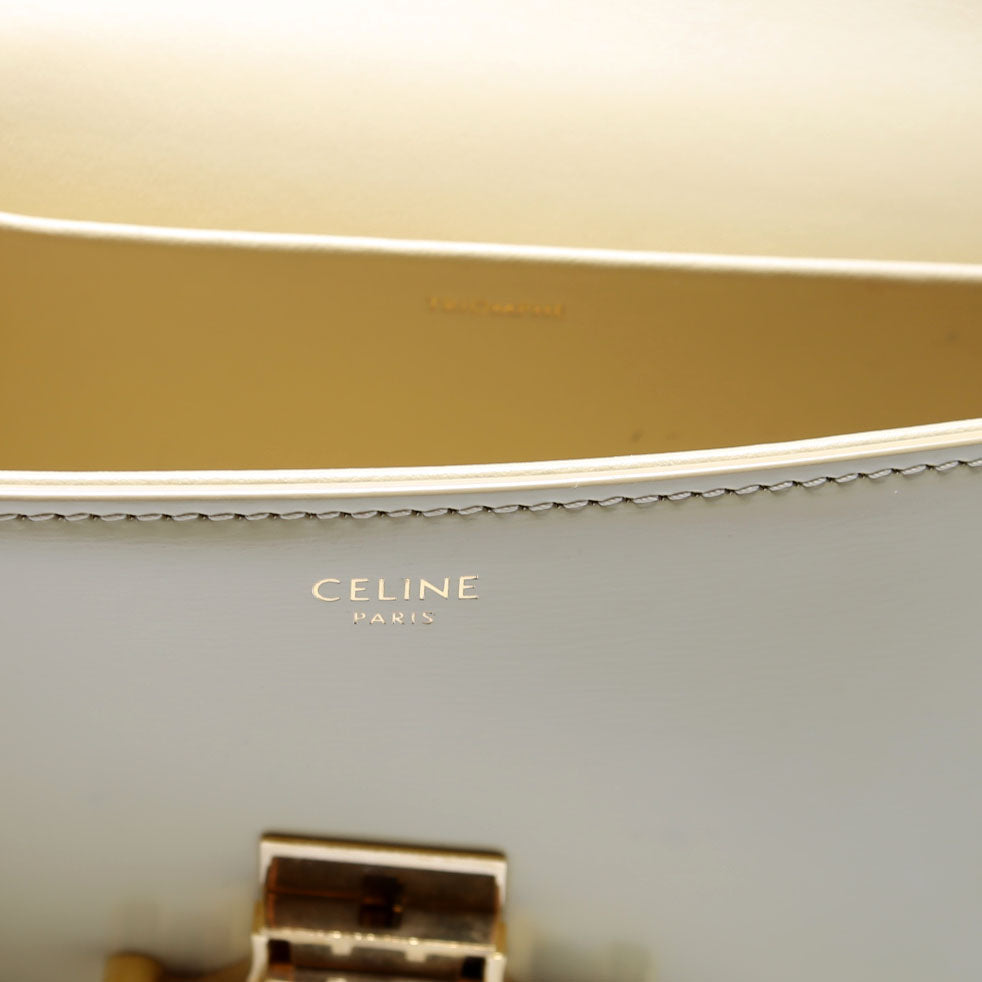 Triomphe Shoulder Bag Calfskin Yellow