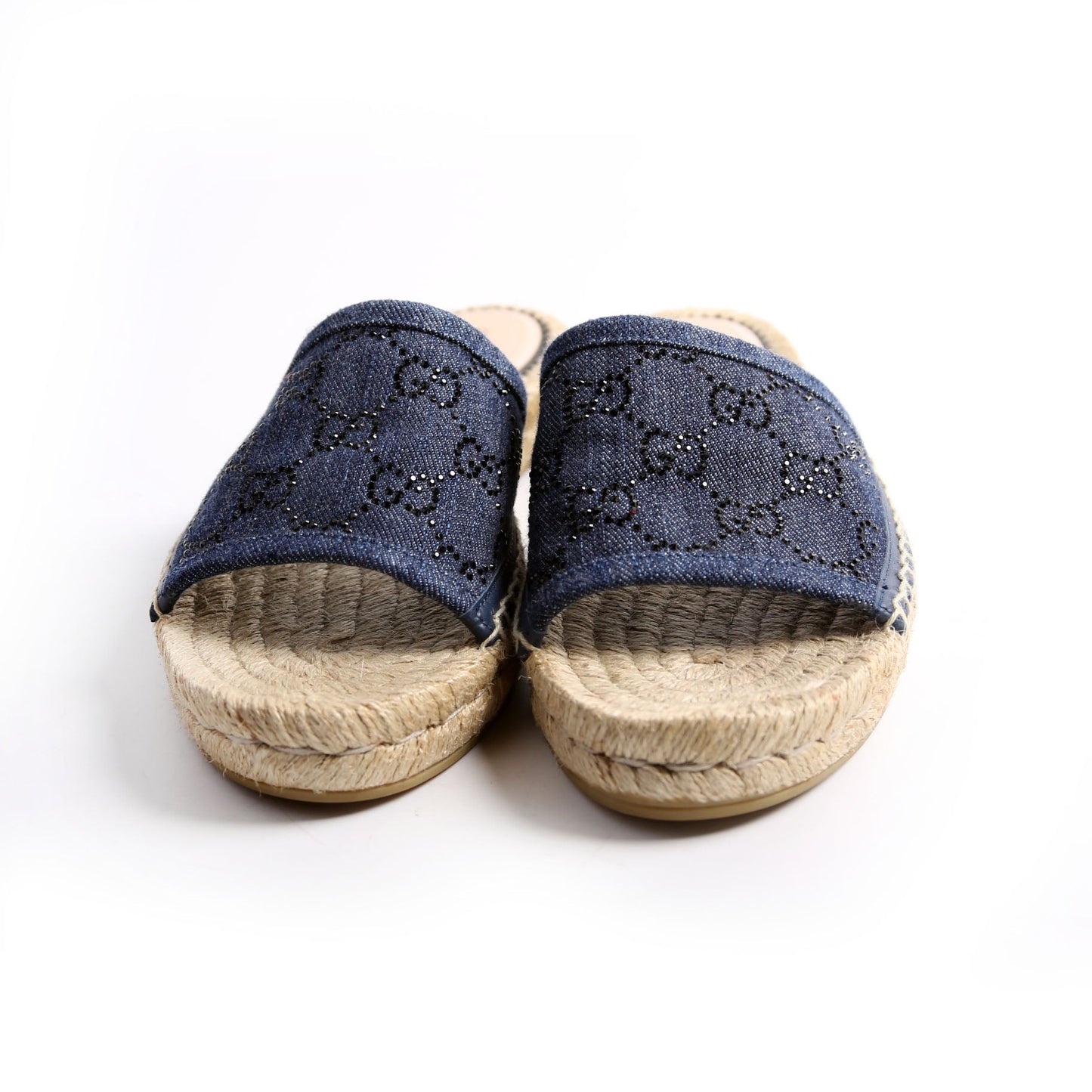 Gucci Pilar GG Denim Espadrilles Size  Blue