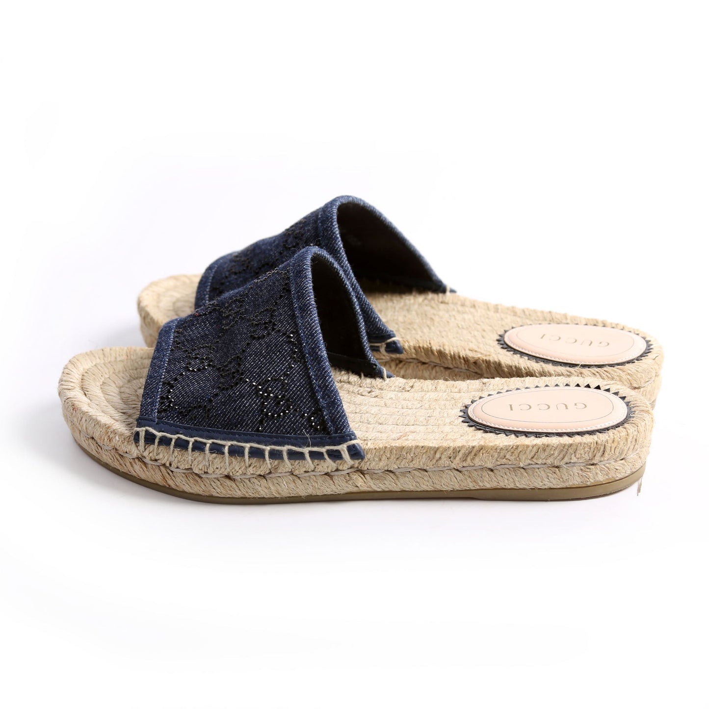 Gucci Pilar GG Denim Espadrilles Size  Blue