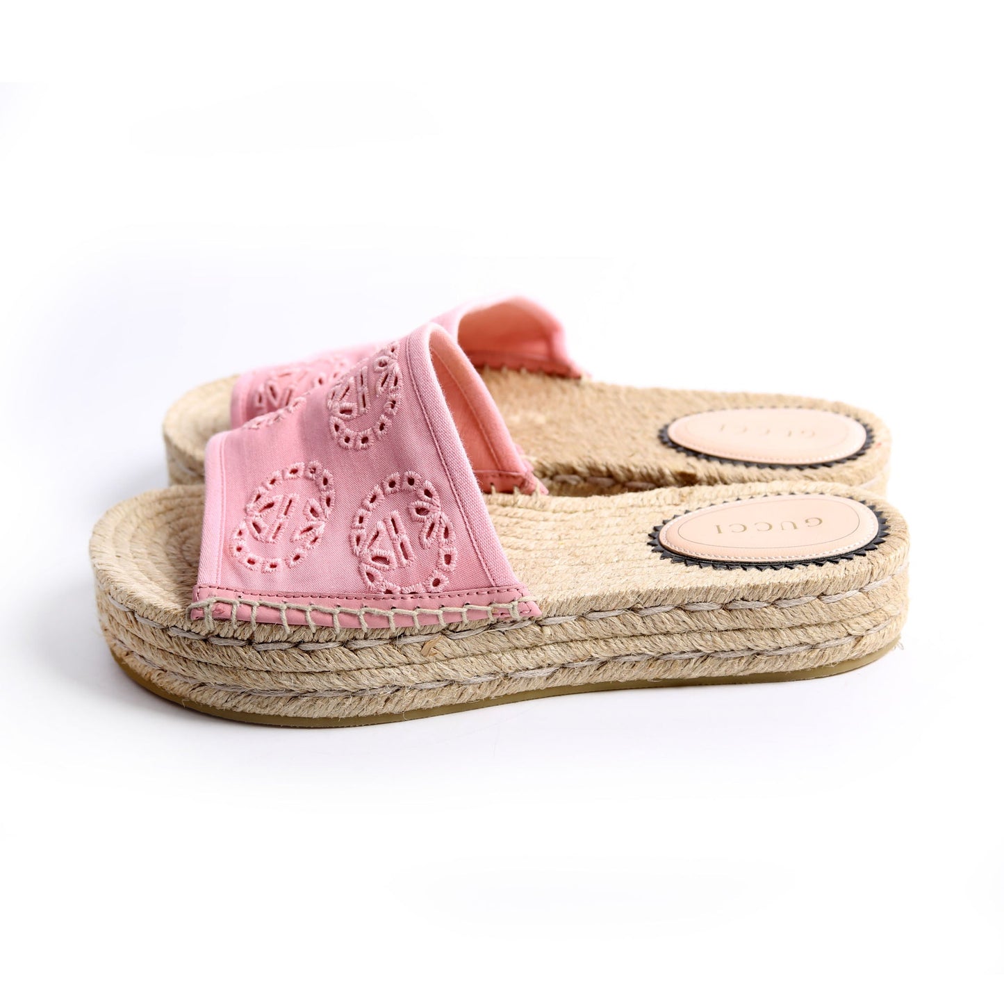 Gucci Interlocking G Damita Espadrilles Size  Pink