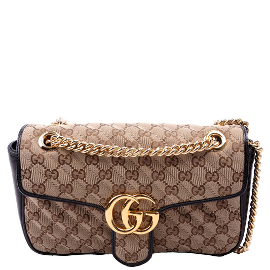 Gucci  Marmont GG Canvas Shoulder Small Flap