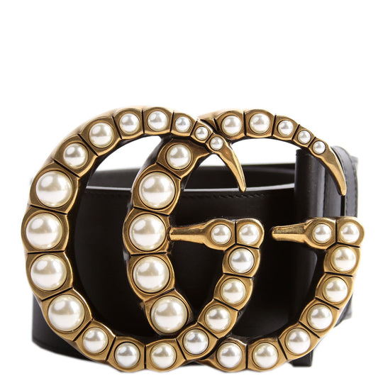 Gucci  Moon Pearl MM Belt Size / Black