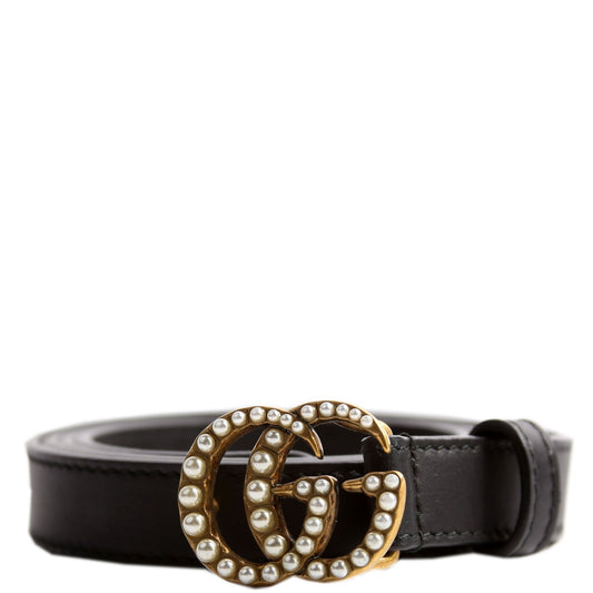 Gucci  GG Marmont Pearly Belt Size / Black