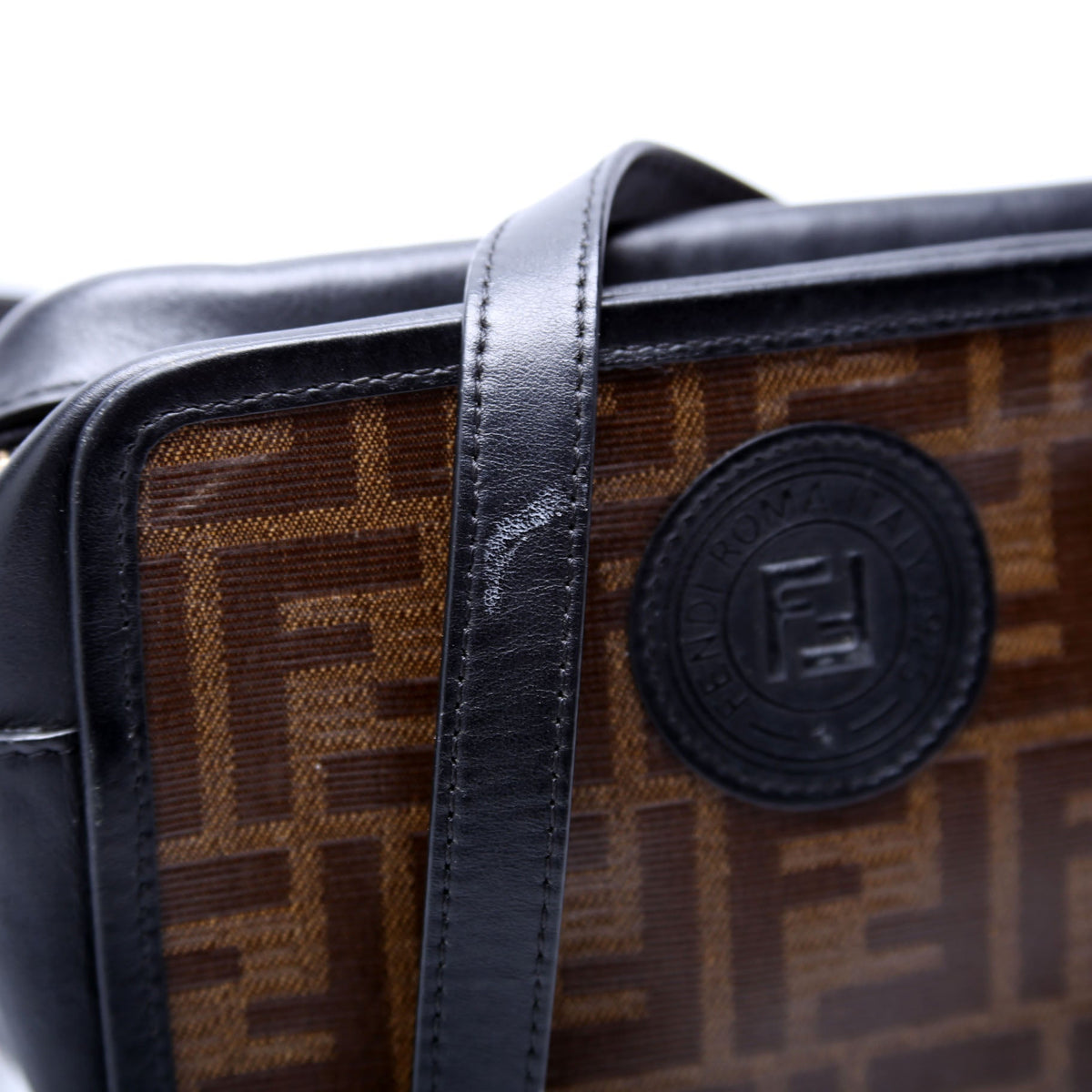 8BS019 Zucca Coated Canvas Mini Camera Bag Brown