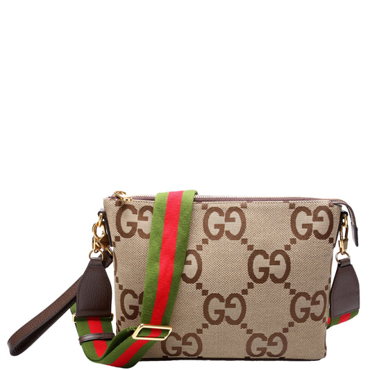 Gucci  Jumbo GG Messenger Brown, Red, Green and Gold