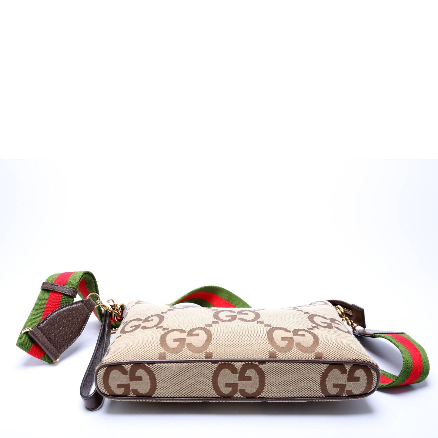 Gucci  Jumbo GG Messenger Brown, Red, Green and Gold