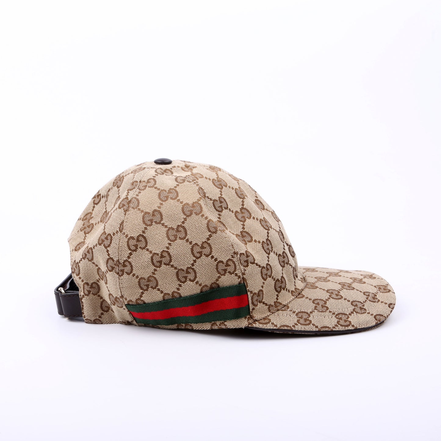 Gucci  GG Canvas Web Hat Size Large Brown