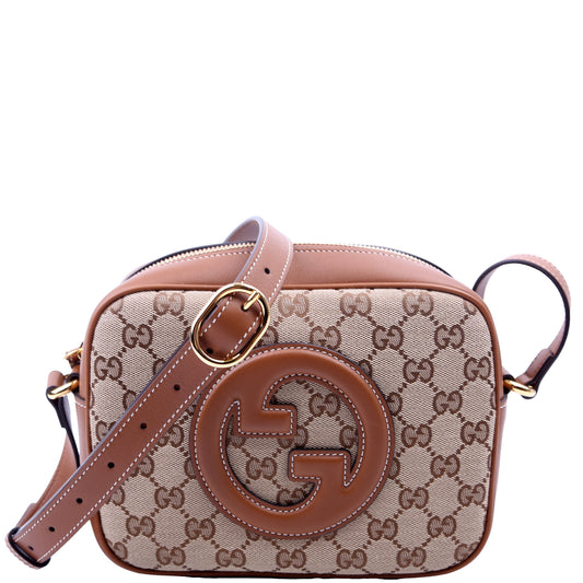 Gucci  Blondie GG Canvas Small Shoulder Bag Brown