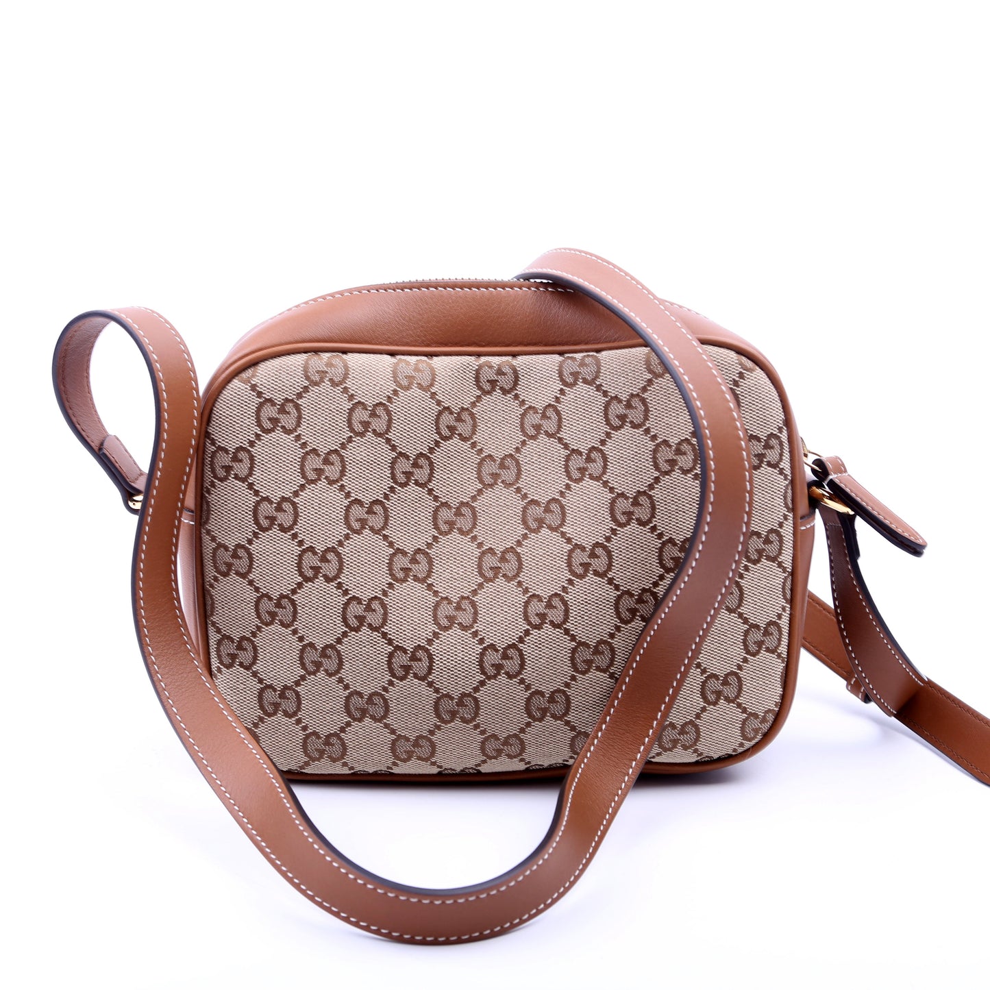 Gucci  Blondie GG Canvas Small Shoulder Bag Brown