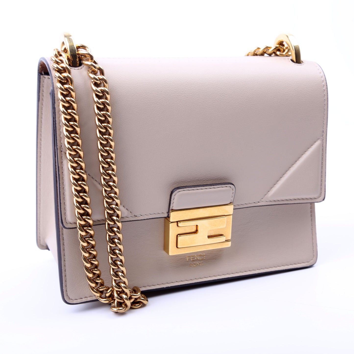 Kan U Small Shoulder Bag Matte Leather Taupe